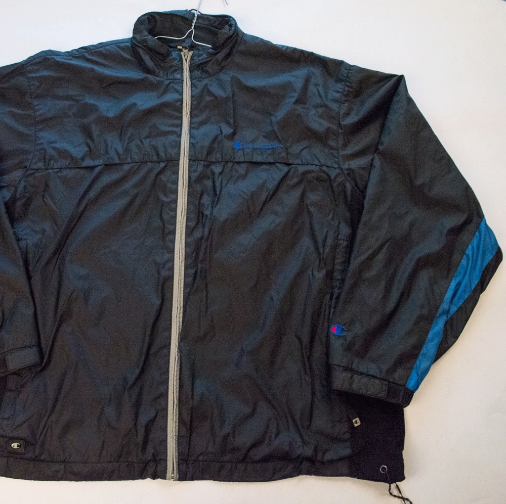 Champion Large Black and Blue Windbreaker
